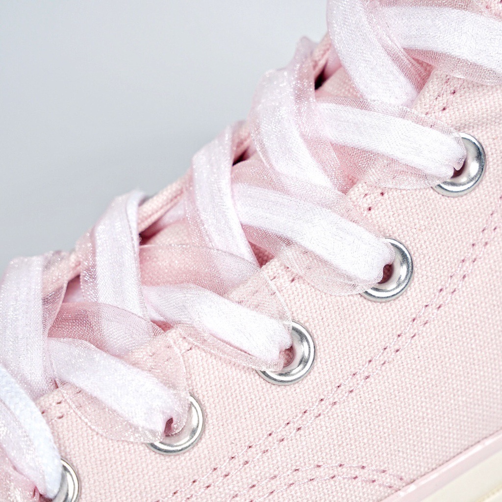 Converse all star 70s women shoes Sakura embroidery คอนเวิร์ส รองเท้าผ้าใบผู้หญิงสูง ลายปักดอกซากุระรูปแบบA06221C A06222 - รูปที่ 6