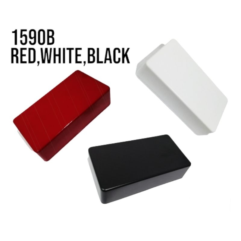 กล่องอลูมิเนียม 1590B สีดำและขาว แดง | Aluminium Diacast 1590B Black White Red