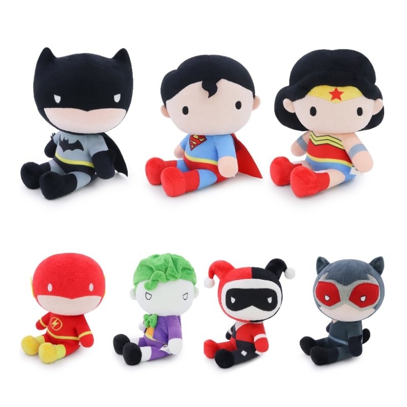 ตุ๊กตา ท่านั่งหันข้าง ขนาด 8 นิ้ว ซุปเปอร์ฮีโร่ Batman#Superman#Wonderwoman#TheFlash#Catwoman#Joker#HarleyQuinn