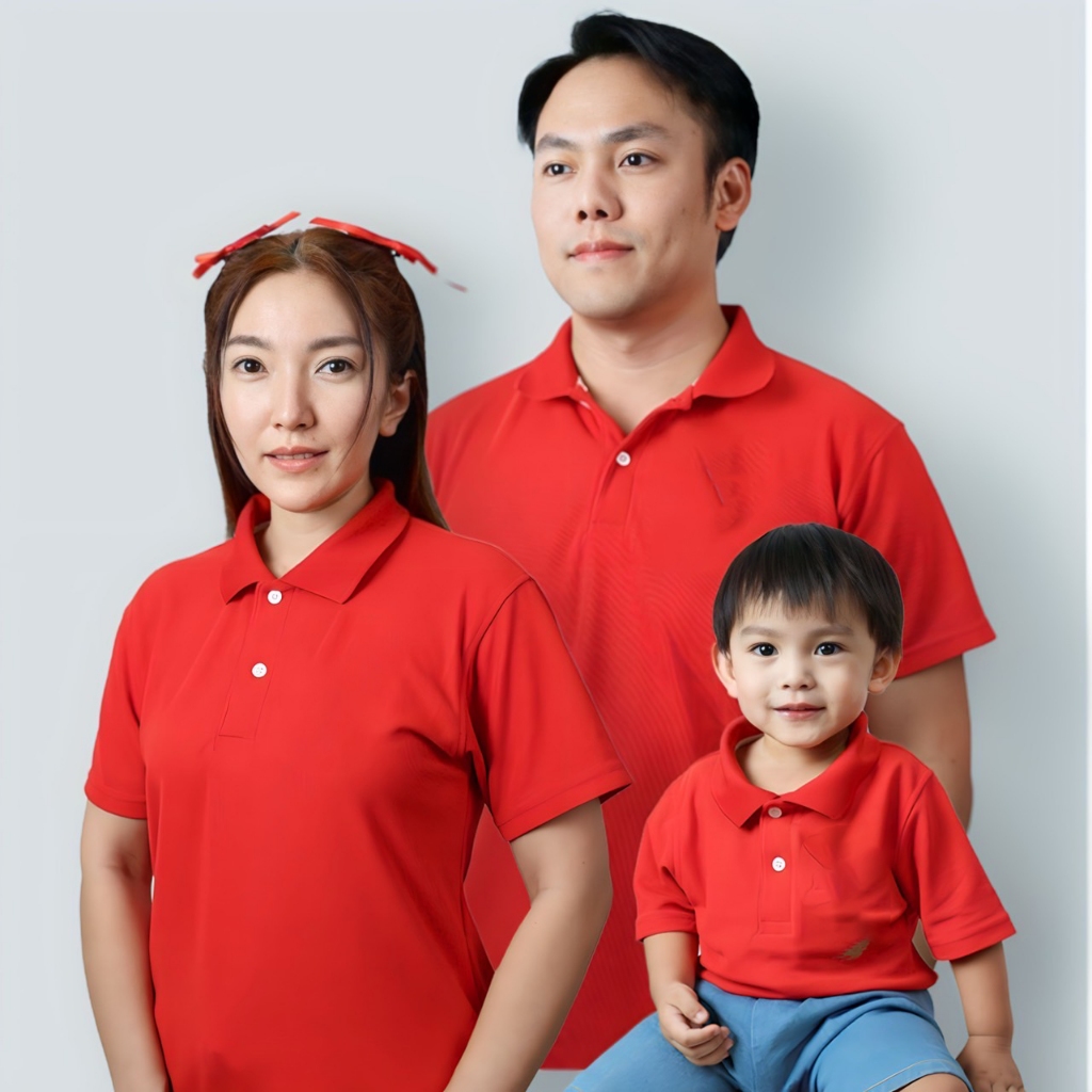 เสื้อโปโล สีแดง สีพื้น จูติ Tk