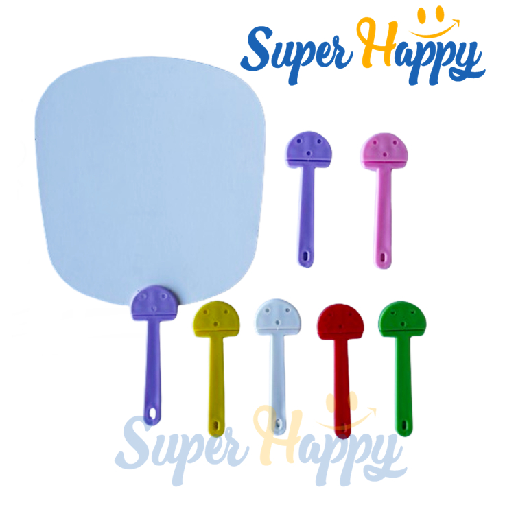 ด้ามพัดพลาสติกสีสันสดใส (SET 5/10 ชิ้น) แบบ 3 ปุ่ม ขนาด 11.5 CM