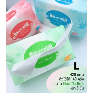 กระดาษทิชชู่​Balaynor กระดาษ​เช็ดหน้า​420 แผ่น​# คุณภาพดี ซับ​น้ำแห้งไว