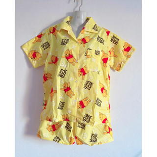 👕ชุดนอนผู้ใหญ่ แขนสั้นขาสั้น (อก-42นิ้ว ขายาว-18นิ้ว) สนูปปี…