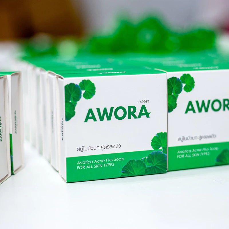 สบู่อะวอร่า สบู่ใบบัวบก สูตรลดสิว ขนาด 80g และ 30g thumbnail 7