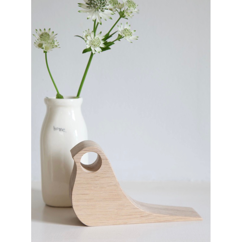 PL57 ที่กั้นประตู​ door stopper กันประตูปิด หนีบ กระแทก ทำจากไม้ยางพาราเกรดA สวยงาม แข็งแรง
