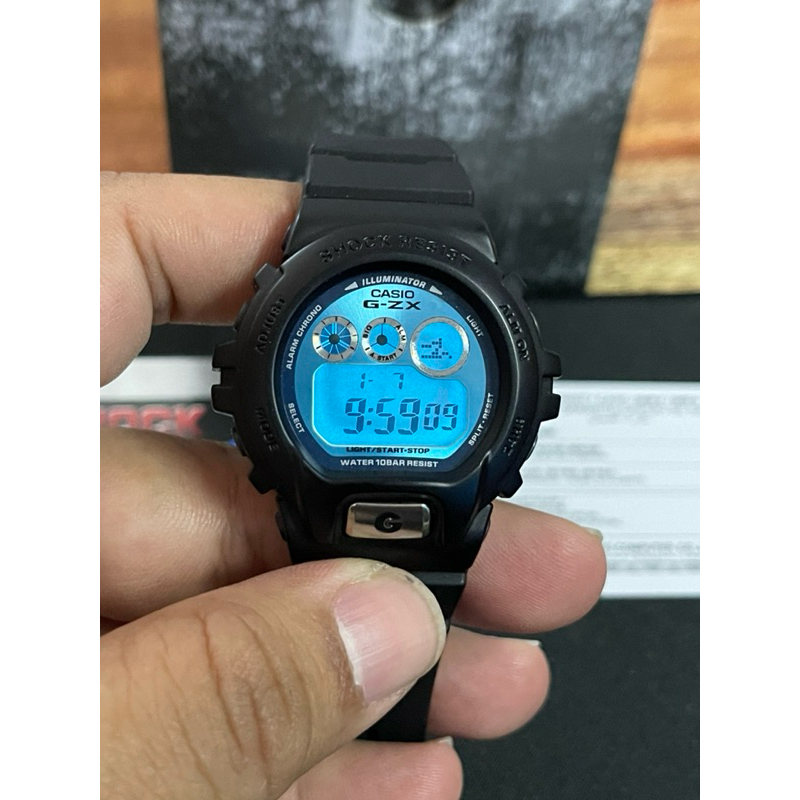 นาฬิกามือหนึ่งเก่าเก็บ หายาก  ยี่ห้อ casio G-ZX 690J ของแท้  ใช้งานได้ปกติ เดินตรง ไฟเปิดติด