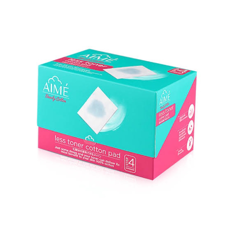 Aime less toner cotton pads 80pcs สำลีเช็ดหน้า เครื่องสำอาง