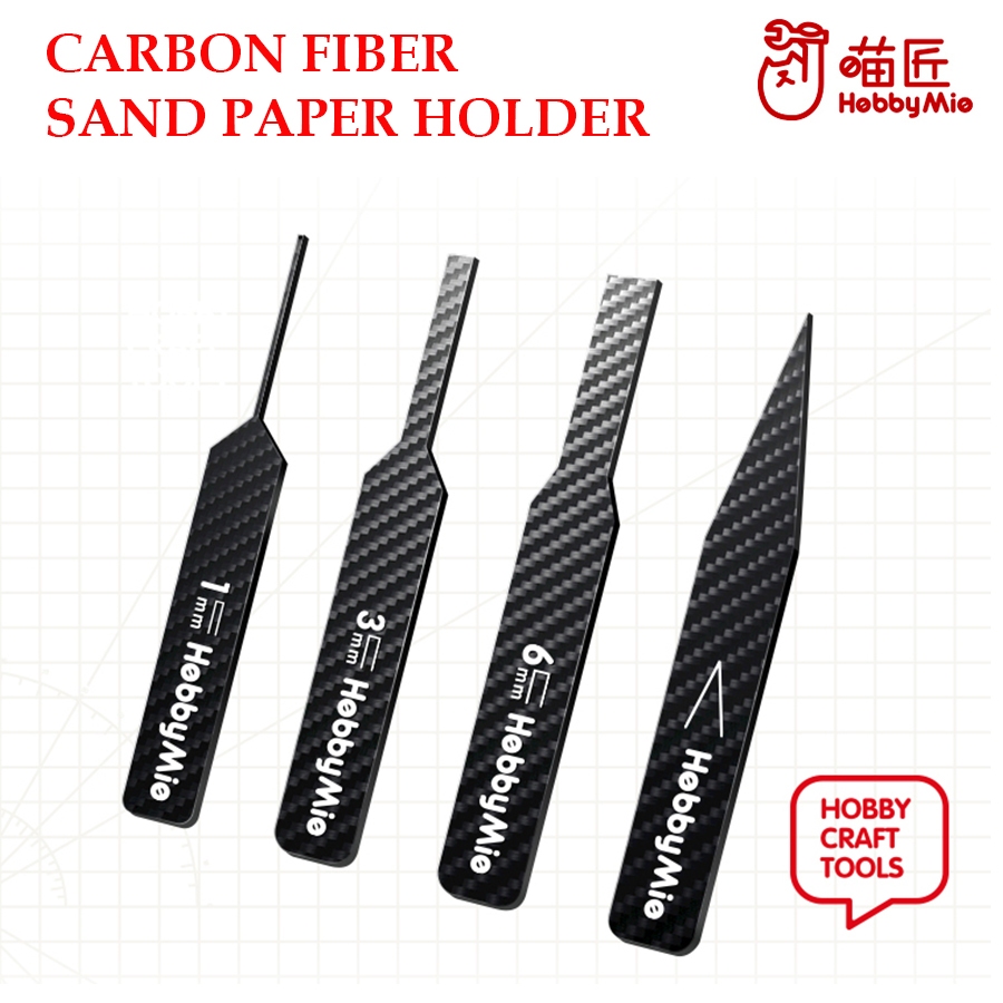 [HOBBY MIO] -4 CARBON FIBER SANDING PAPER HOLDER / PLATE