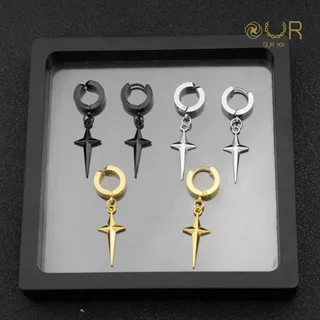 Our XX Holy hoop-Clip ต่างหูเจาะและหนีบ วัสดุไทเทเนียมเกรดเครื่องมือแพทย์ (P032-P034)(C055-C057)