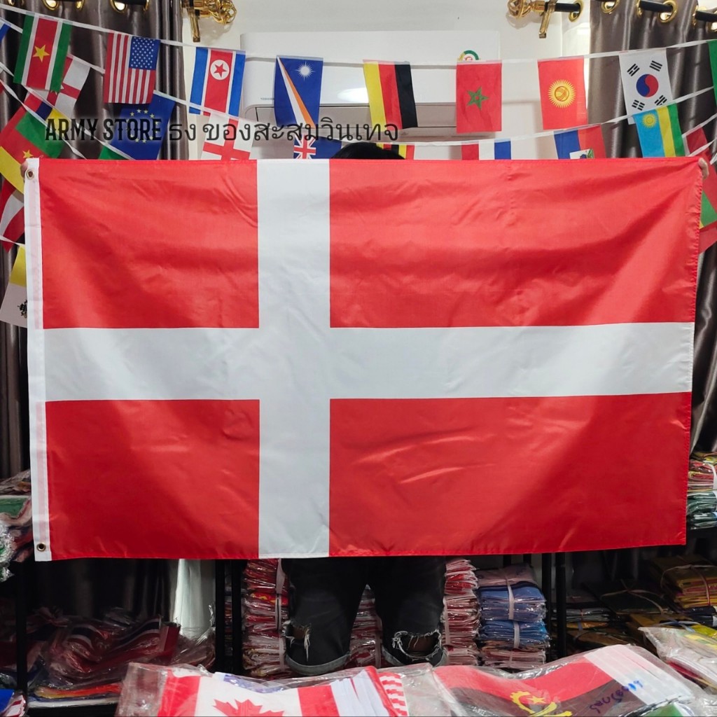 ใบกำกับภาษี โปรส่งฟรี> ธงชาติ เดนมาร์ก เดนมาร์ค Denmark Flag 4 Size พร้อมส่งร้านคนไทย – โปรปัง