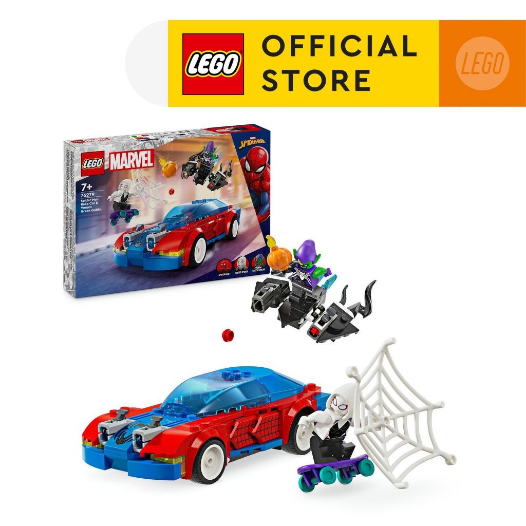 LEGO Super Heroes Marvel 76279 Spider-Man Race Car &amp; Venom Green Goblin (227 Pieces)