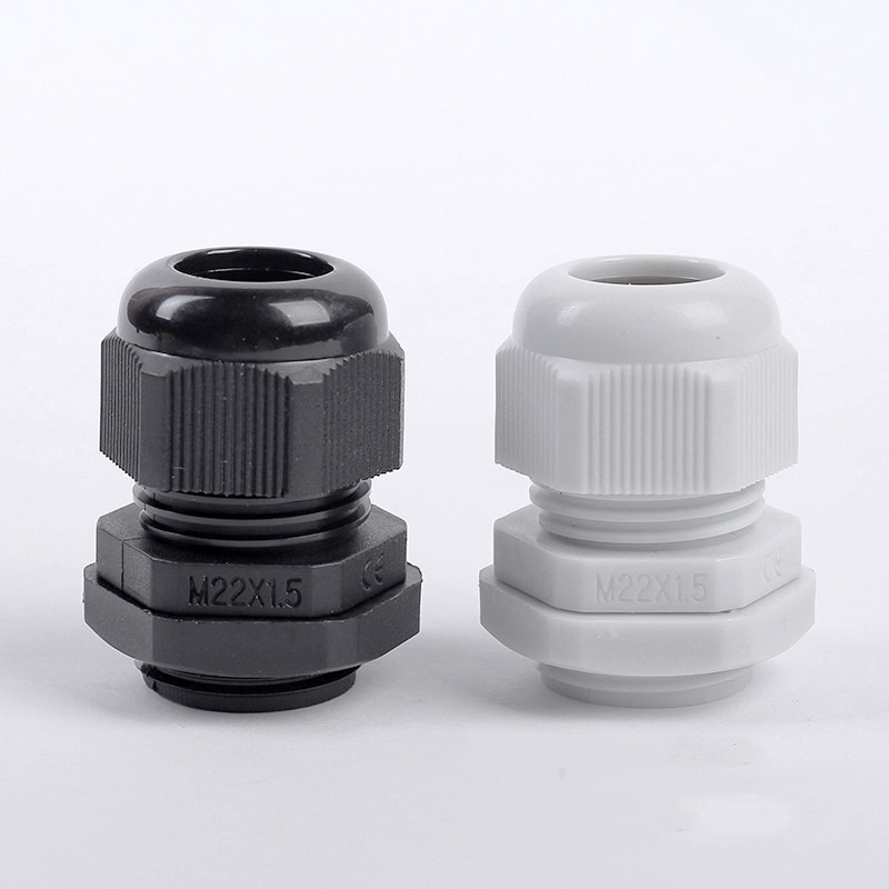 สายพลาสติกไนลอนข้อต่อกันน้ำ PG7 สีขาว สี ดำเคเบิลเกลียว PG9/11/13.5 สเปคครบ เคเบิ้ลแกรนด์