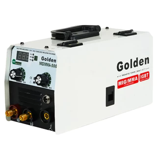 ตู้เชื่อมไฟฟ้า GOLDEN 2ระบบ MIG/MMA 500A เเถมสายเชื่อม Mig ฟรี4เมตร เเละลวดเชื่อมฟักคอร์ 1 ม้วน เชื่อมโดยไม่ต้องใช้เเก๊ส
