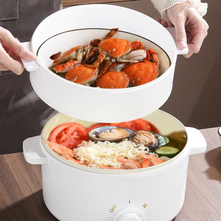 หม้อไฟฟ้า กระทะไฟฟ้าเอนกประสงค์ หม้อไฟฟ้า หม้อไฟฟ้าอเนกประสงค์ ต้ม ผัด ทอด นึ่ง 2.4L