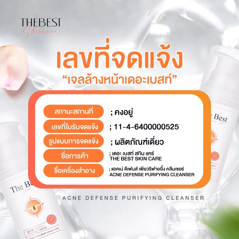 เจลล้างหน้าเดอะเบสท์สกินแคร์ ผลิตภัณฑ์ทำความสะอาดผิวหน้า thumbnail 8