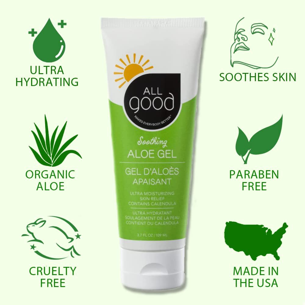 Allgood Soothing Aloe Gel เจลว่านหางจระเข้ ทาหลังออกแดด แก้ผิวไหม้ ทาหน้าตัว เพิ่มความชุ่มชื่น