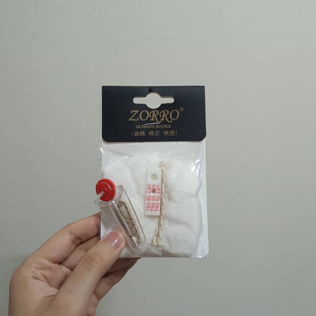 อะไหล่ Zippo ครบชุด ถ่านไฟ เชือก สำลี อุปกรณ์สำหรับเปลี่ยน ไส้ใน เชือก ซิปโป้