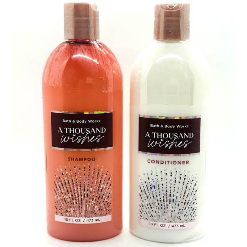 Bath & Body Works A THOUSAND WISHES Shampoo 473ml. & Conditioner 473ml. Set ของแท้