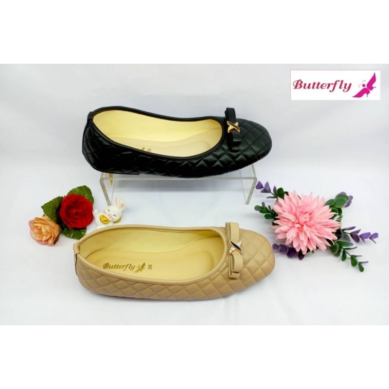 รองเท้า Butterfly รุ่น 1553--002 รองเท้าคัชชูส้นเตี้ย