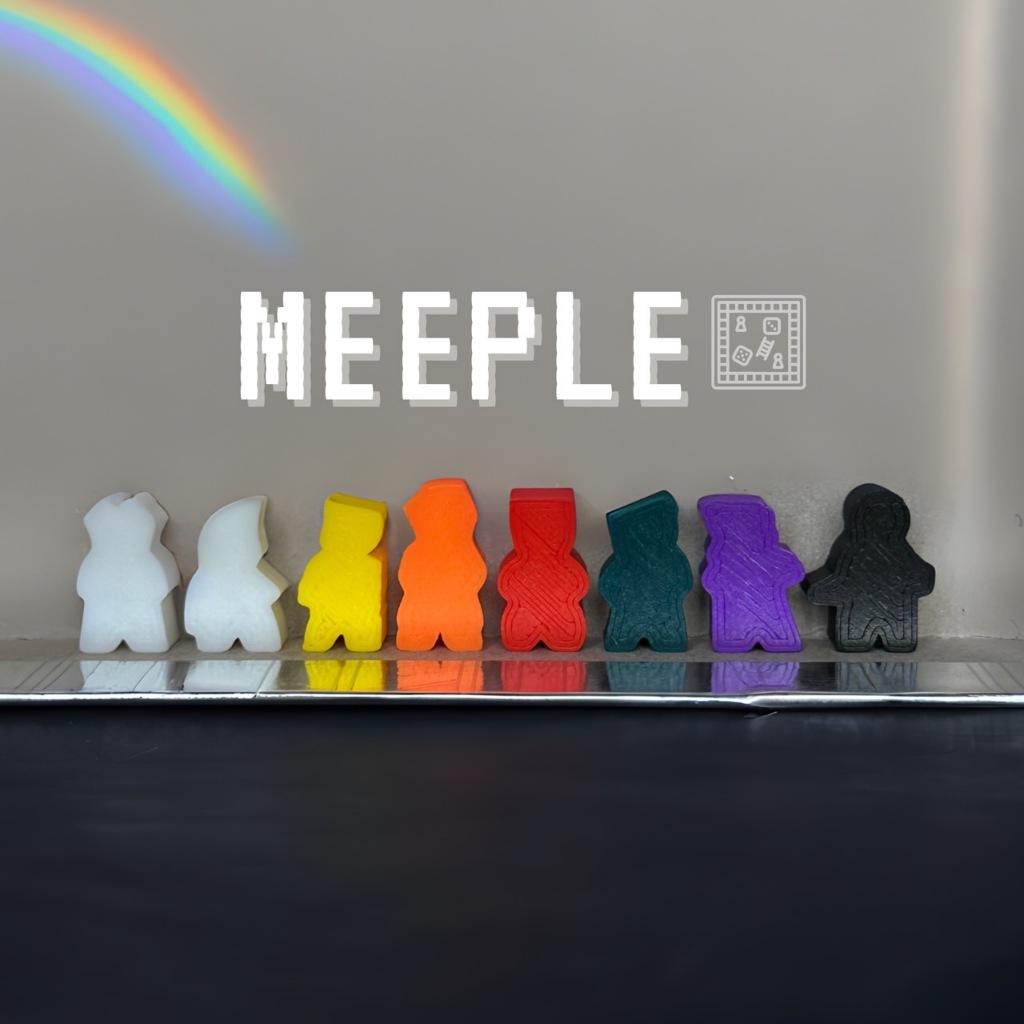 โทเค่น หมากเดินเกม ตัวเดินเกมสำหรับเล่นเกมกระดาน Token/Pawn/Meeple/Disk สำหรับบอร์ดเกม เกมกระดาน โทเค่น3D หลากหลายรูปทรง