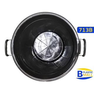 Luckyware ถังน้ำพลาสติกพร้อมฝา ความจุ 105 ลิตร สีดำ รุ่น 713B