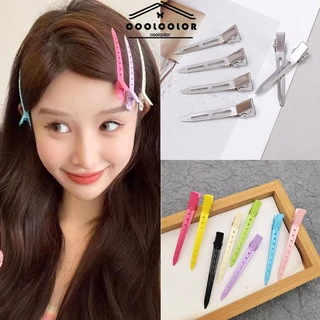 1บาท💖คลิปปากเป็ดสีเงินแฟชั่นผู้หญิงหน้าม้าทรงผมเครื่องประดับผมแบบเรียบง่ายนำเข้าขายส่ง.ในไทยCOD