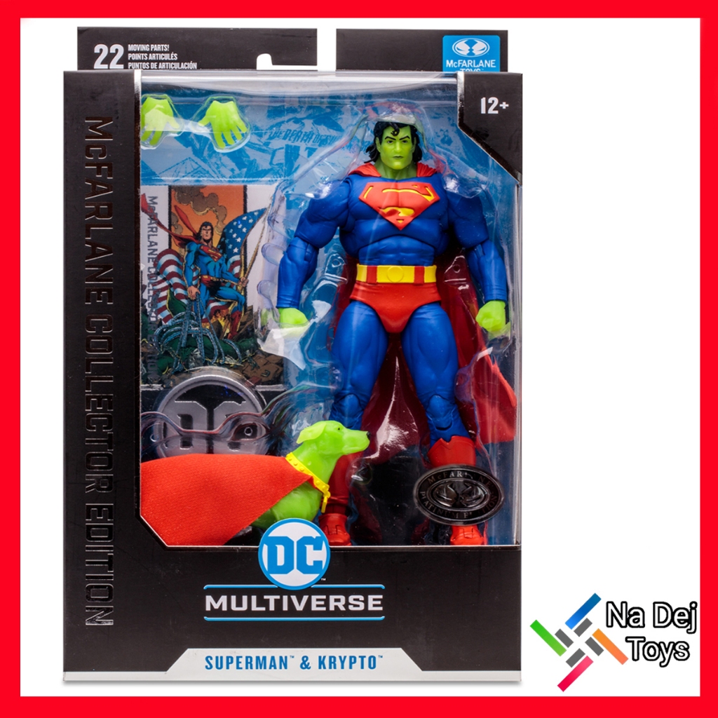 Superman & Krypto (Platinum) Collector Edition DC Multiverse McFarlane Toys 7" Figure ซุปเปอร์แมน & 