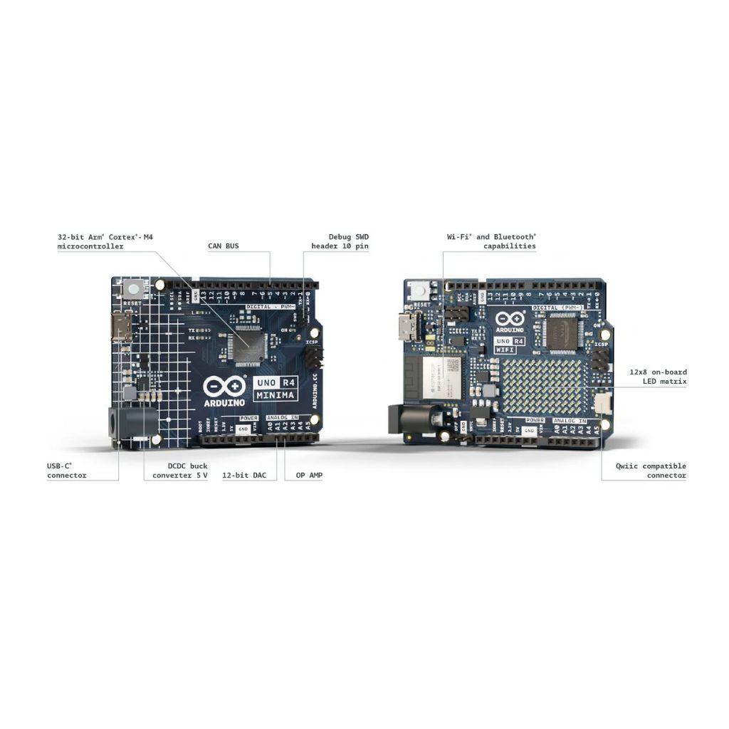 Arduino UNO R4 แพ็คคู่ miniaและ WiFi ของแท้จาก Italy #INEX