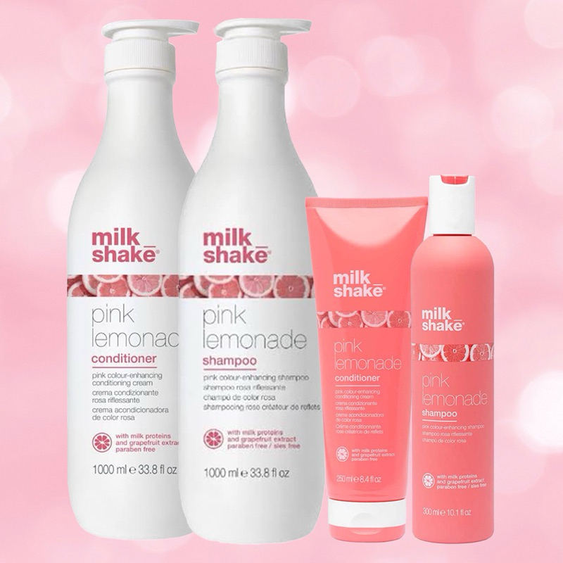 MILK SHAKE Pink Lemonade 300 1000 ML.แชมพู ครีมนวดผม สำหรับผม บลอนด์ ผมฟอก มีประกายชมพู