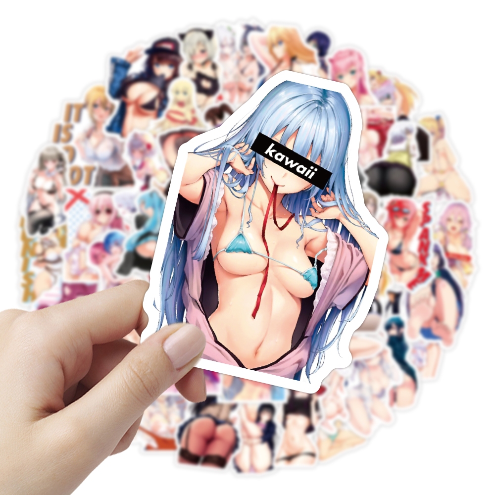 พร้อมส่งWAIFU SEX GIRL sticker Waifu สาวกระต่าย สติกเกอร์กันน้ำรูปแบบที่แตกต่างกัน 50ชิ้น COSPLAY