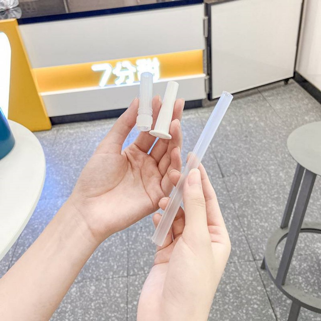 หลอดดูดน้ำพลาสติก หลอดใส่ขวดน้ำ หลอด หลอดใส ยาว 32 ซม หางงอได้