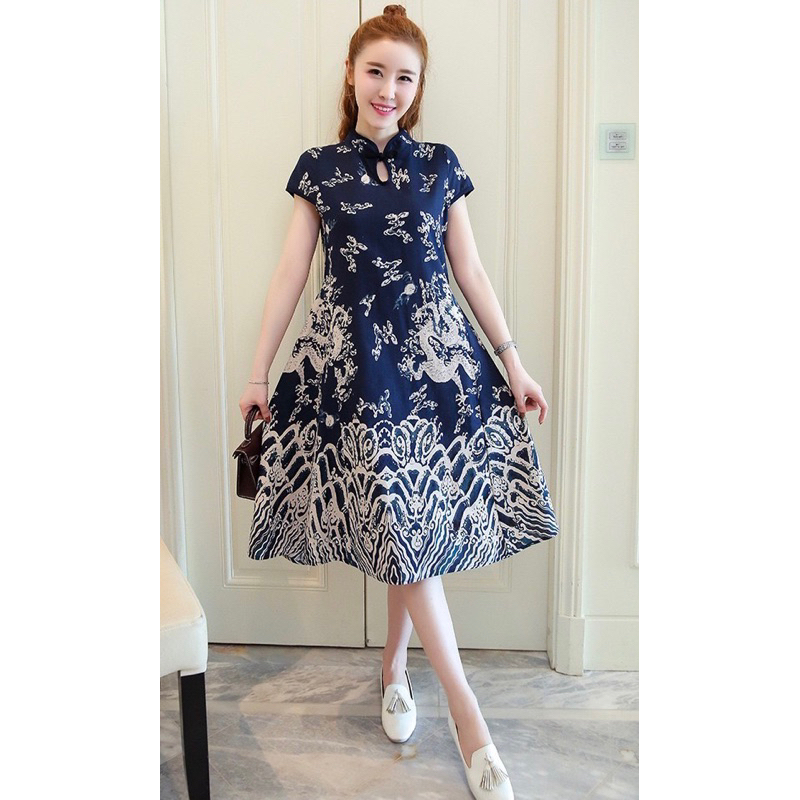 ชุดเดรสกี่เพ้าคลุมท้อง กี่เพ้าคลุมท้อง - รูปที่ 5