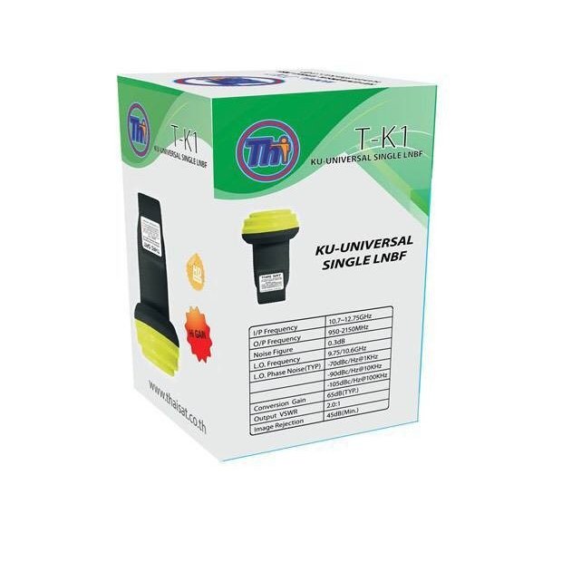 หัวรับสัญญาณดาวเทียม LNB KU-BAND 1ขั้ว ยี่ห้อ THAISAT