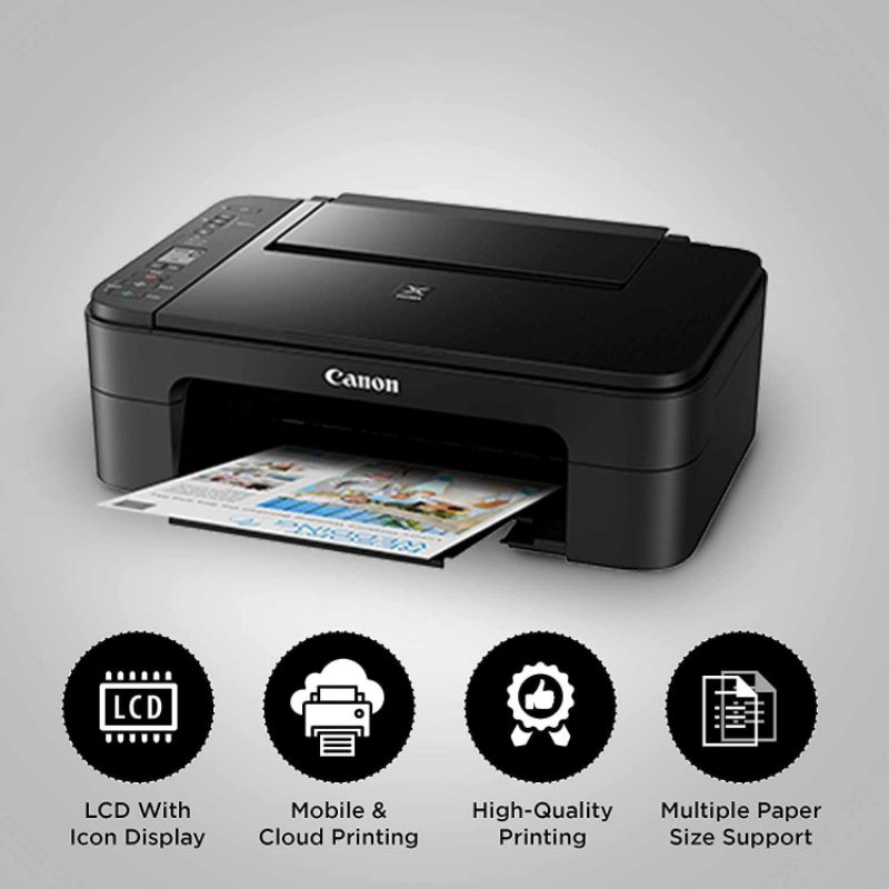 Printer (ปริ้นเตอร์) Canon PIXMA E3370 AIO Wi-Fi มัลติฟังก์ชั่นอิงค์เจ็ท 3 IN 1