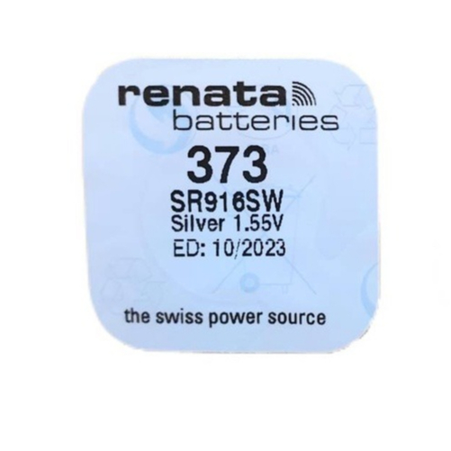 Renata 373 ถ่านกระดุม, SR916SW 1.55V จำนวน 1ก้อน ของใหม่ ของแท้