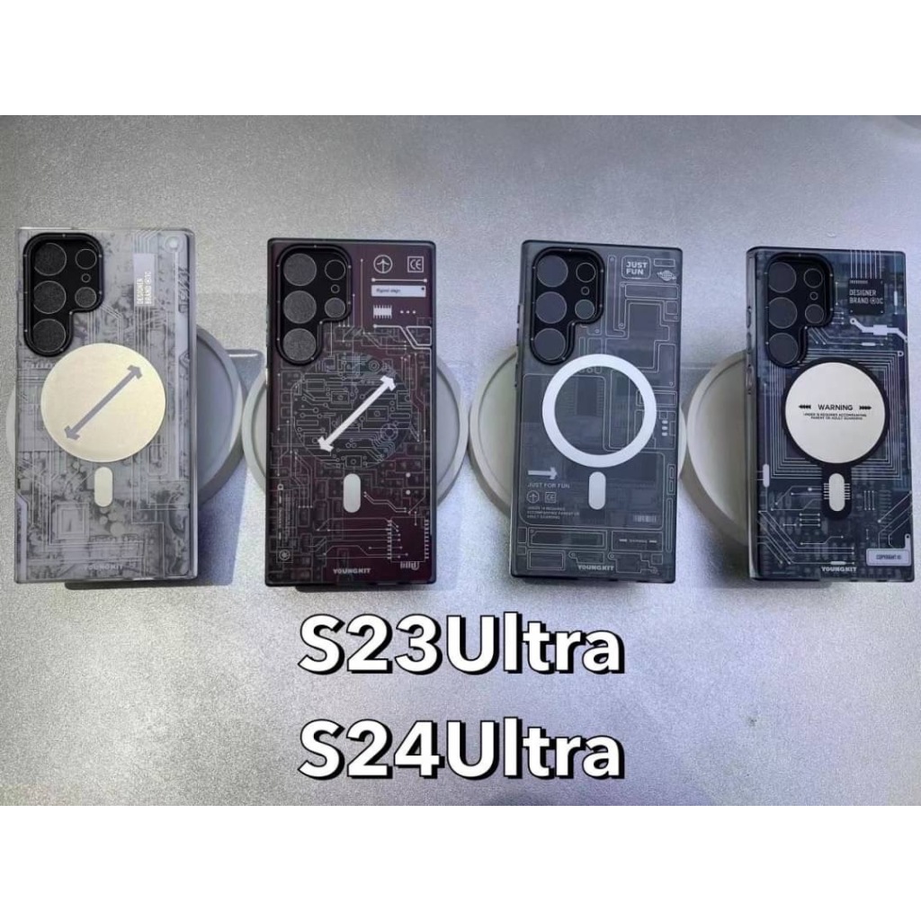 <<S24ultraมาจ้า>>Youngkit Magnetic Technology Series สำหรับSamsung S23Ultra / S24Ultra เคสกันกระแทก