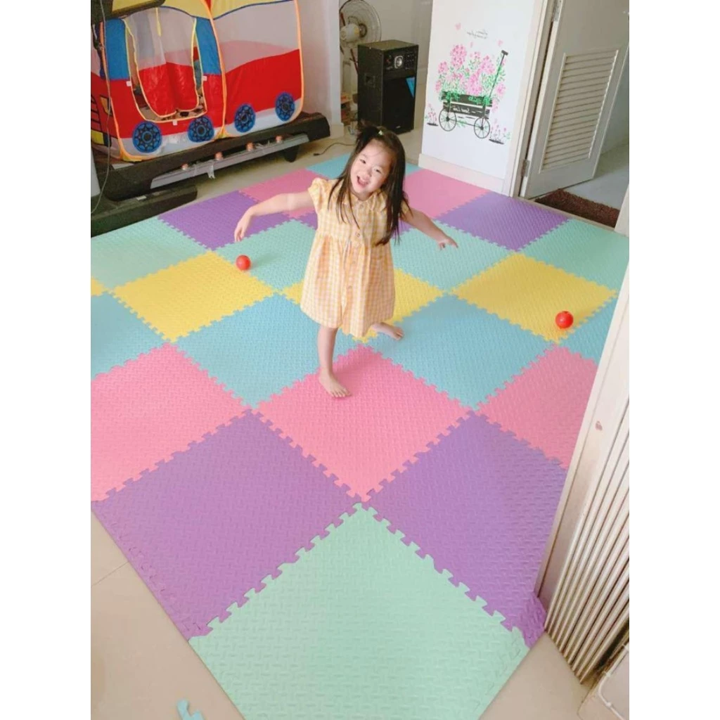 แผ่นรองคลาน EVA 60×60cm หนา 1.3cm มีขอบ กันลื่น thumbnail 10