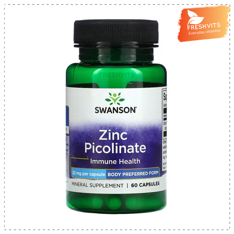 Swanson, Zinc Picolinate, 22 mg, 60 Capsules