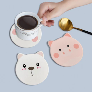 ShopAt.Two[CS-7227] ที่รองแก้วซับน้ำ แผ่นหินรองแก้ว ดูดซับน้ำ แห้งไว พร้อมส่งจากไทย