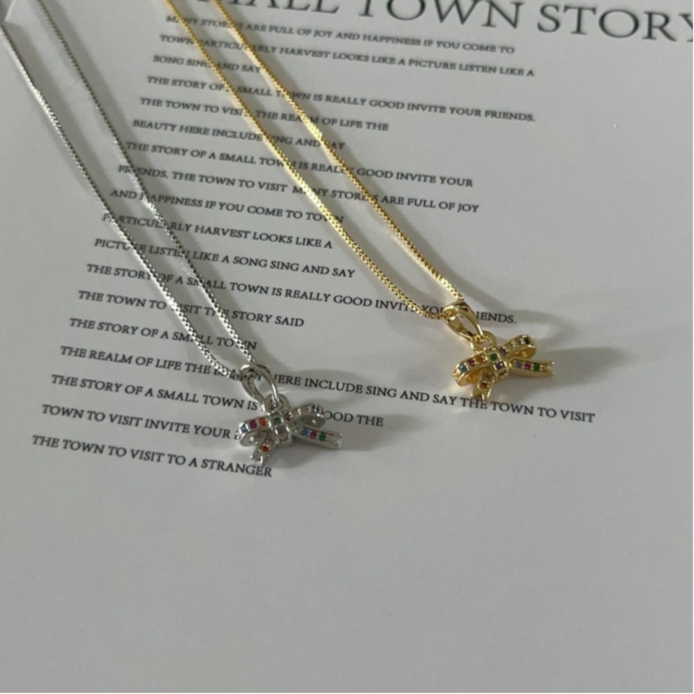 297-littlegirl gifts- Rainbow coquette Necklace