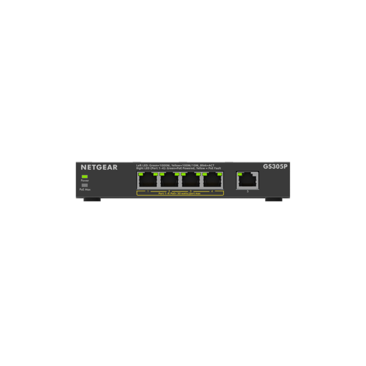 GS305P Gigabit PoE Switch 5 Port Netgear