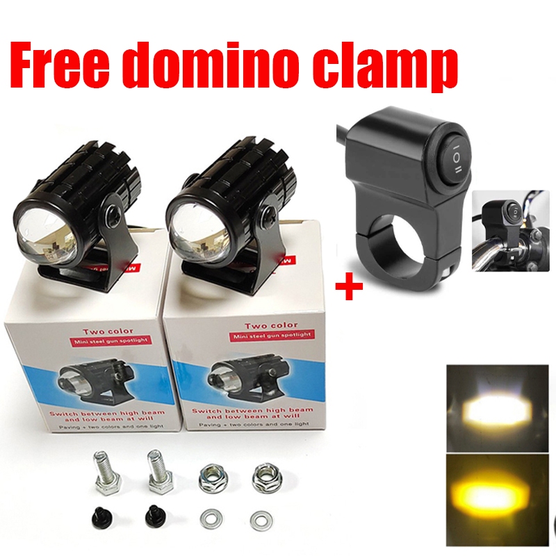 20W Mini Driving Light Spot Light Headlight White+Yellow Waterproof Universal Two-Color