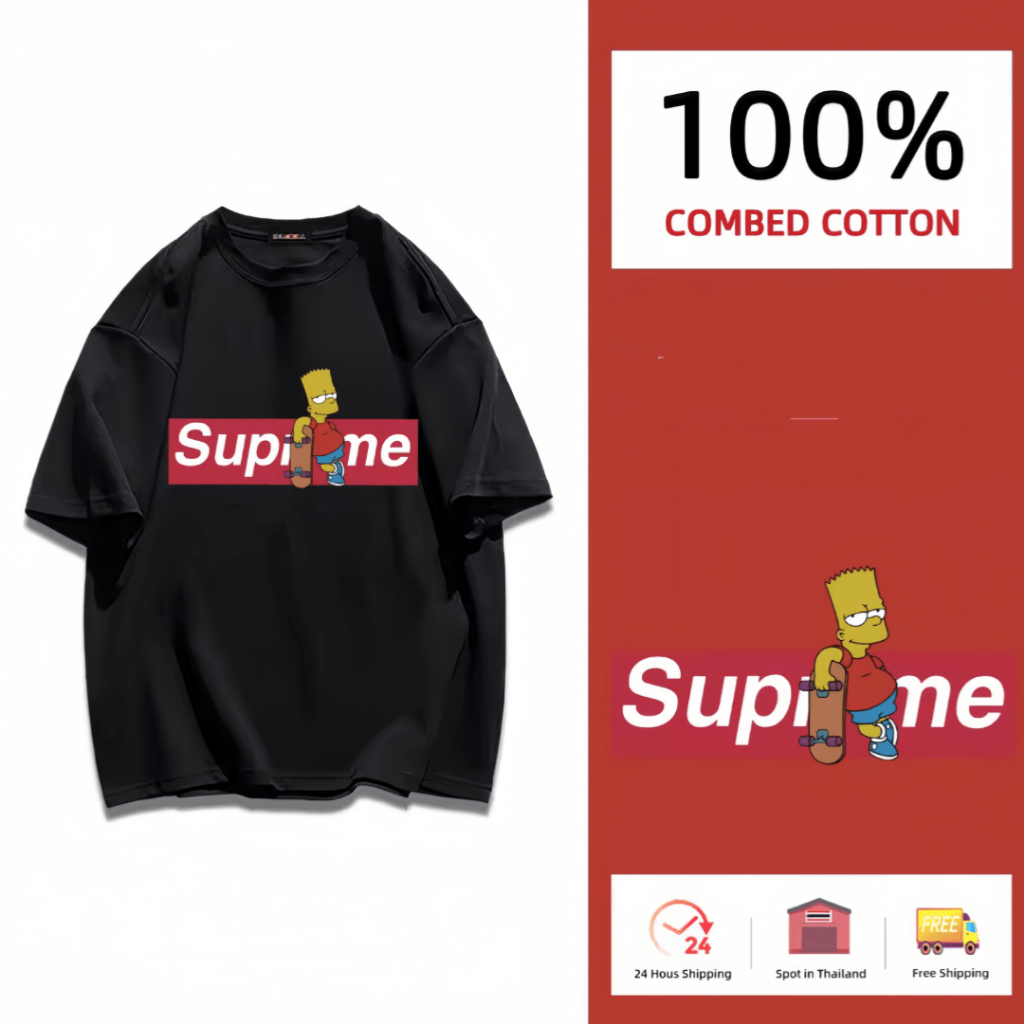 New พร้อมส่ง เสื้อยืดแฟชั่น สไตล์เกาหลี แบบทันสมัย ยอดนิยม แขนสั้นคอกลม ผ้าหนา ผ้าCotton100% มีหลายไซซ์ ส่งด่วน ส่งไว