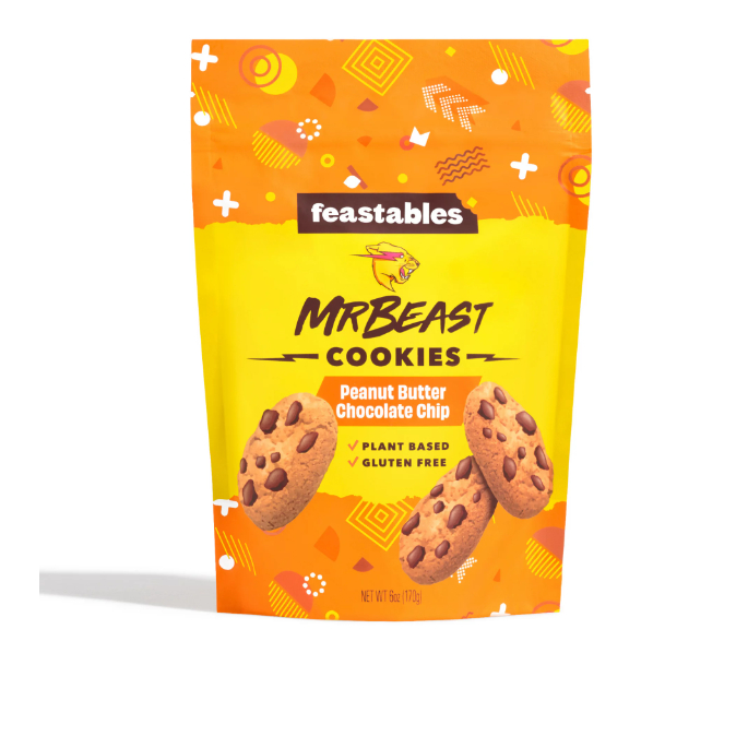 Feastables Mr Beast Peanut Butter Chocolate Chip Cookies.170g