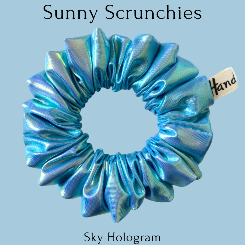 ยางรัดผม Sunny Scrunchies hologram fabric ยางมัดผม โดนัทรัดผม