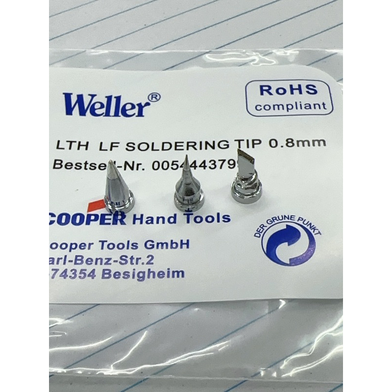 ปลายหัวแร้ง Weller มีตรง งอ ตัด สำหรับช่างทำโทรศัพท์