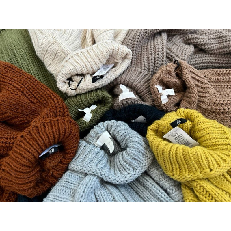เสื้อไหมพรม HM Rib-knit Turtleneck แบรนด์แท้