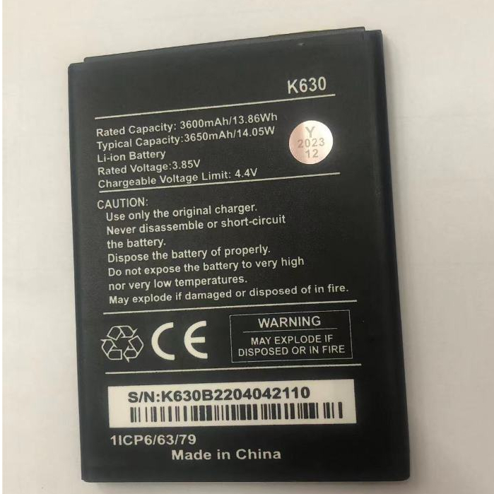 แบตเตอรี่ เเบต Wiko Y82 battery wiko y82 k630 Model K630 (3650mAh)