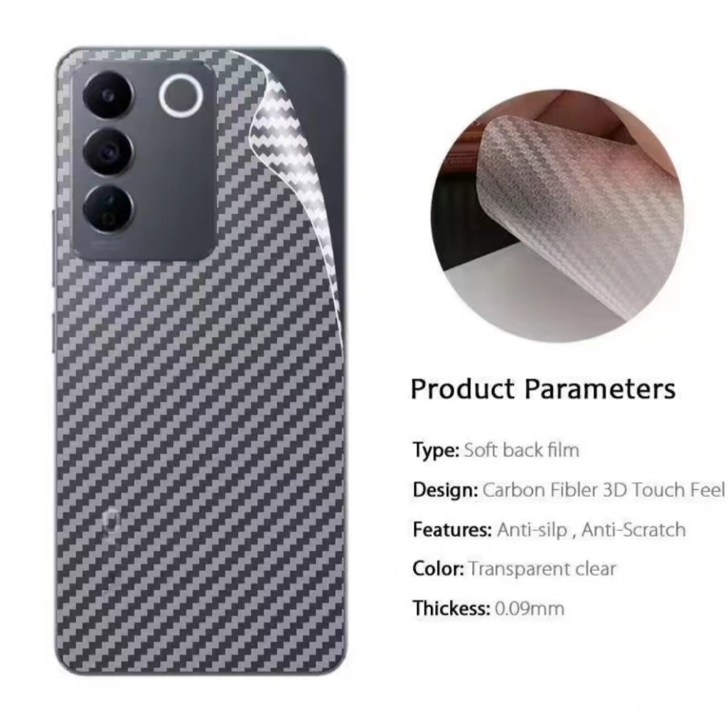 ฟิล์มกันรอยหลัง Samsung A15 5G A25 5G ตรงรุ่น ฟิล์มหลังลายเคฟล่า ฟิล์มกันรอยหลังมือถือ