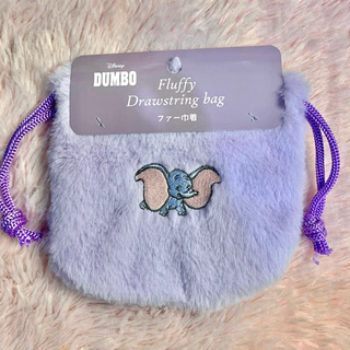 พร้อมส่ง กระเป๋าหูรูด กระเป๋ามีซิปมีขนนุ่มนิ่ม ลายการ์ตูนดิสนีย์ Disney Fluffy bag ลิขสิทธิ์เเท้ หิ้วจากญี่ปุ่น🇯🇵